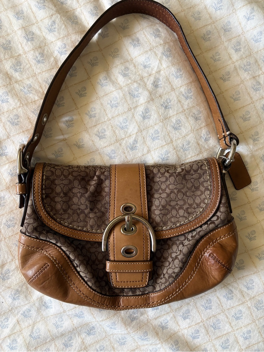 Coach Brown Canvas Signature mini soho